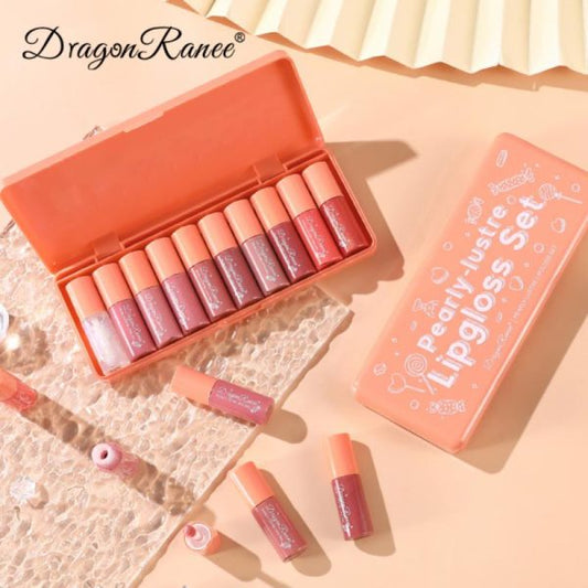 Dragon Ranee 10 Pieces Velvet Matte Pink Lipstick Set