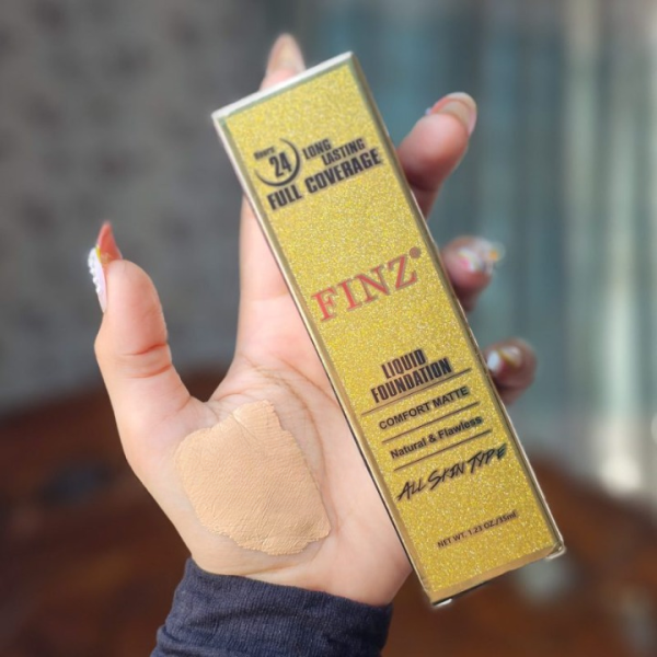 Finz 24 Hours Long Lasting Full Coverage Liquid Foundation