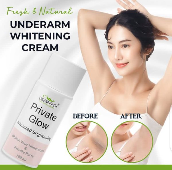 Organa Touch Fresh & Natural Underarm Whitening Cream Private Glow( Advanced Brightening)